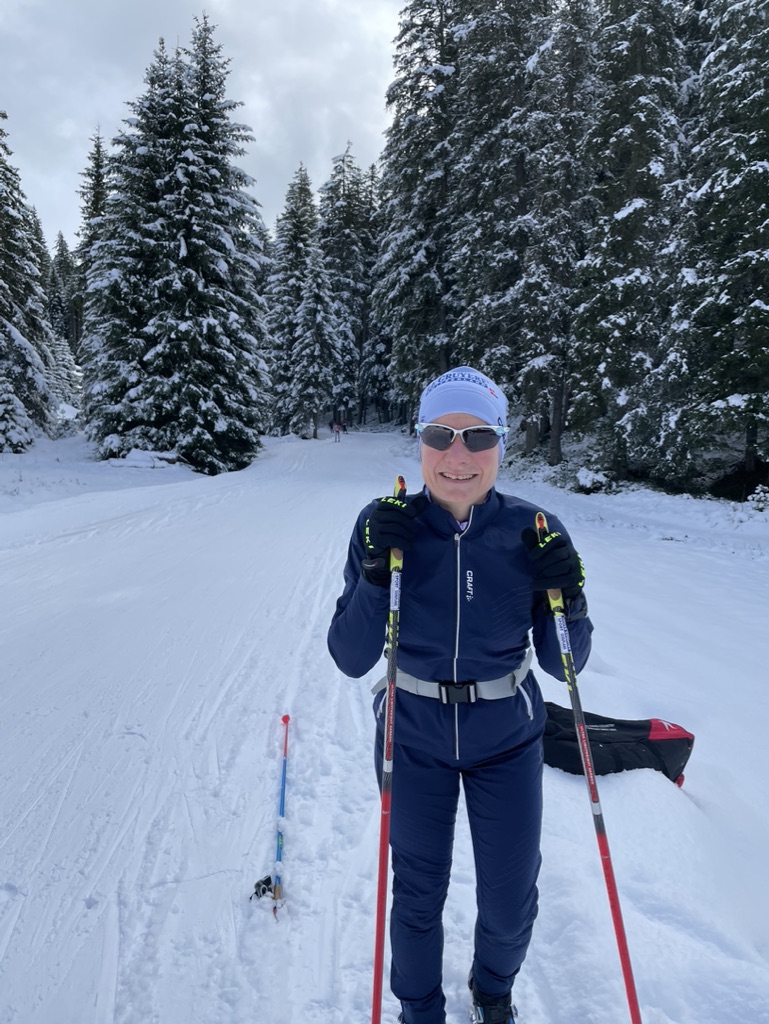 Prof. Dr. Dagmar Keller Lang — XC skiing in the Engadin